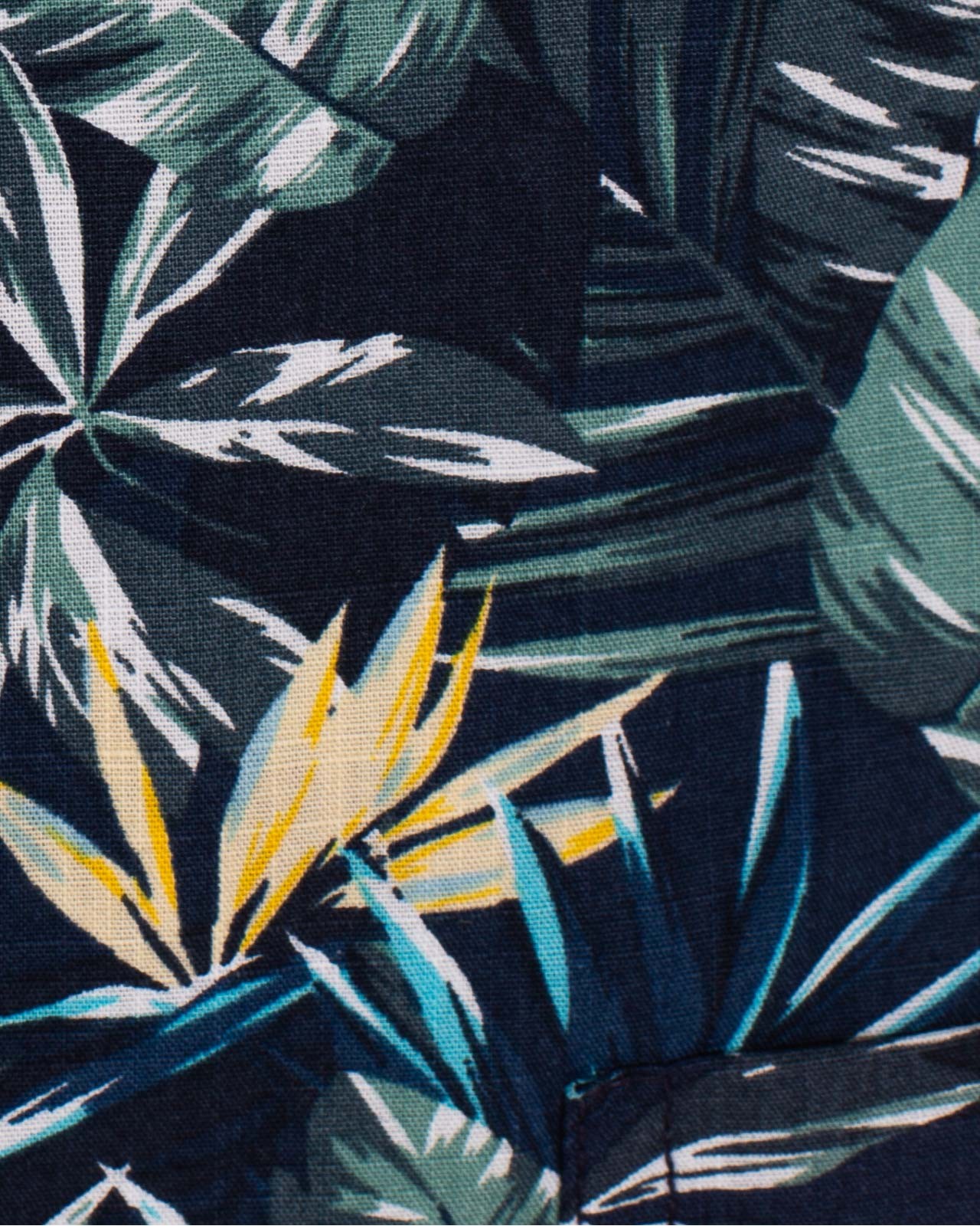 Chemisette flammé imprimé grande taille bleu