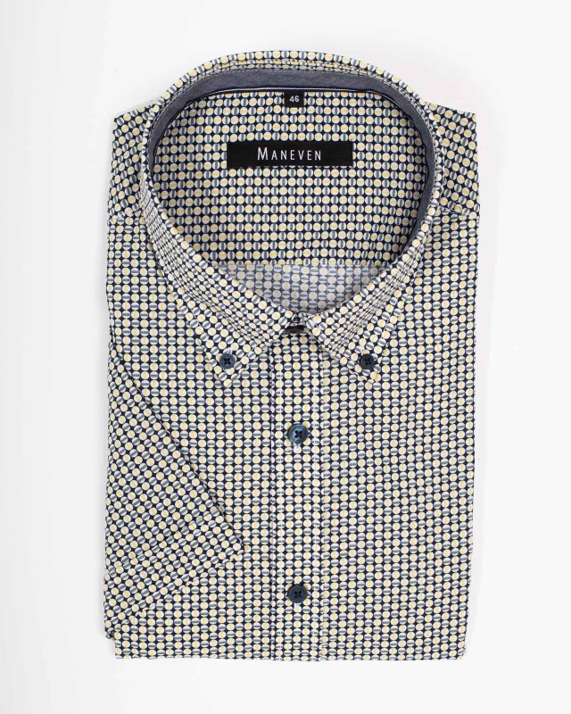 Chemisette motif géométrique grande taille jaune