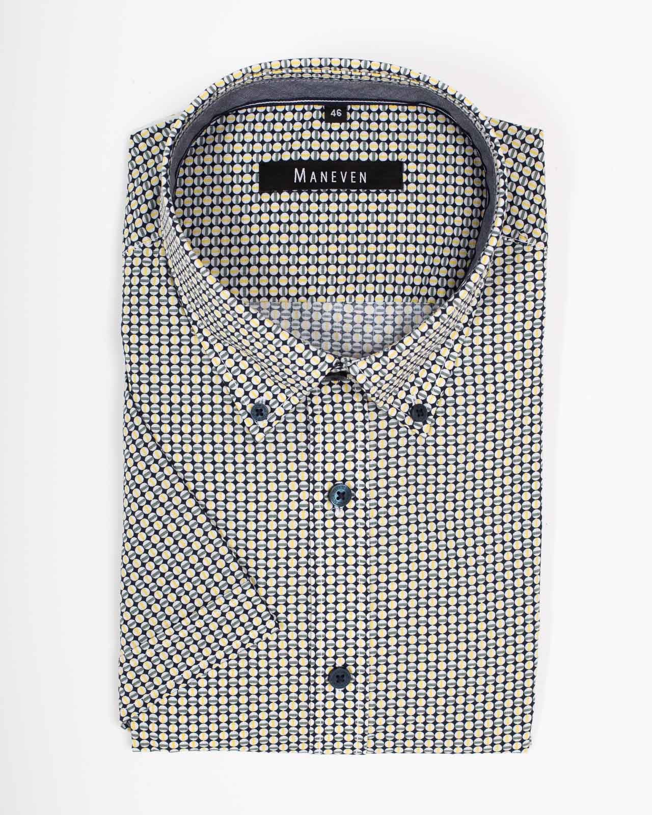 Chemisette motif géométrique grande taille jaune