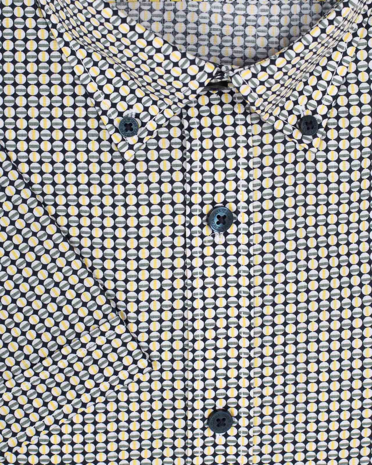 Chemisette motif géométrique grande taille jaune