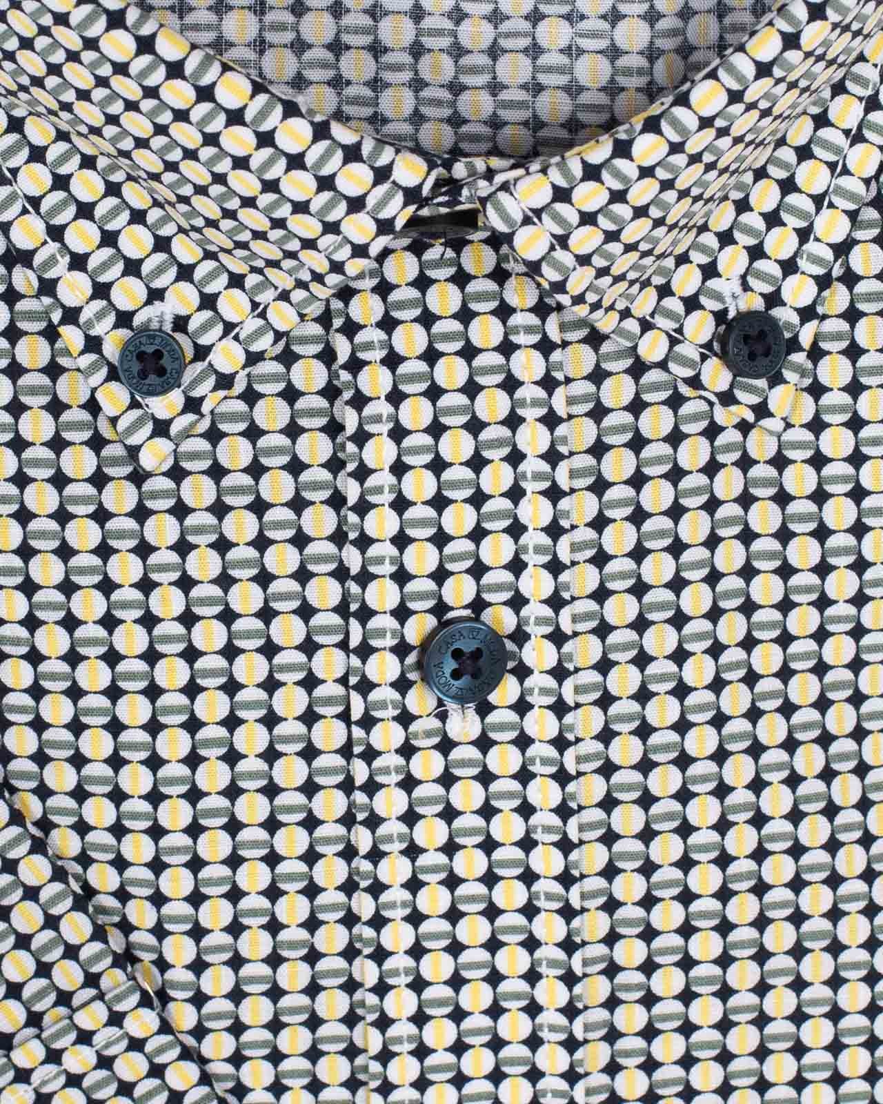 Chemisette motif géométrique grande taille jaune