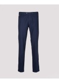Pantalon chino mélange lin grande taille bleu marine