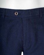 Pantalon chino mélange lin grande taille bleu marine