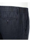 Short chino en lin grande taille bleu marine