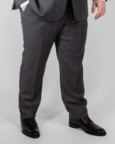 Pantalon de costume Reda Prince de Galles grande taille anthracite