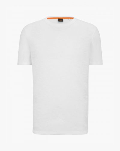 Tee-shirt flammé grande taille blanc