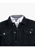 Veste en jean grande taille noire Trucker