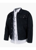 Veste en jean grande taille noire Trucker