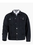 Veste en jean grande taille noire Trucker
