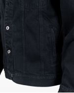 Veste en jean grande taille noire Trucker