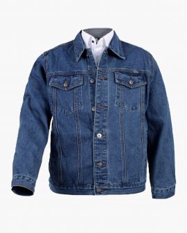 Veste en jean grande taille bleu Trucker