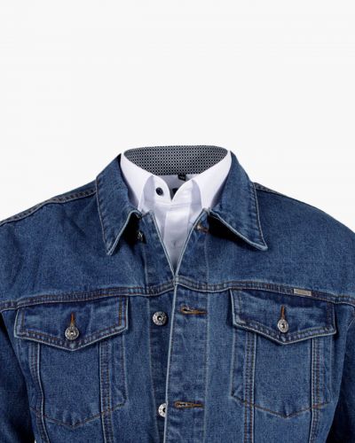 Veste en jean grande taille bleu Trucker