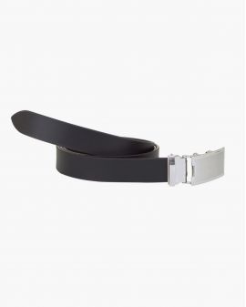 Ceinture automatic grande taille en cuir noir réglable