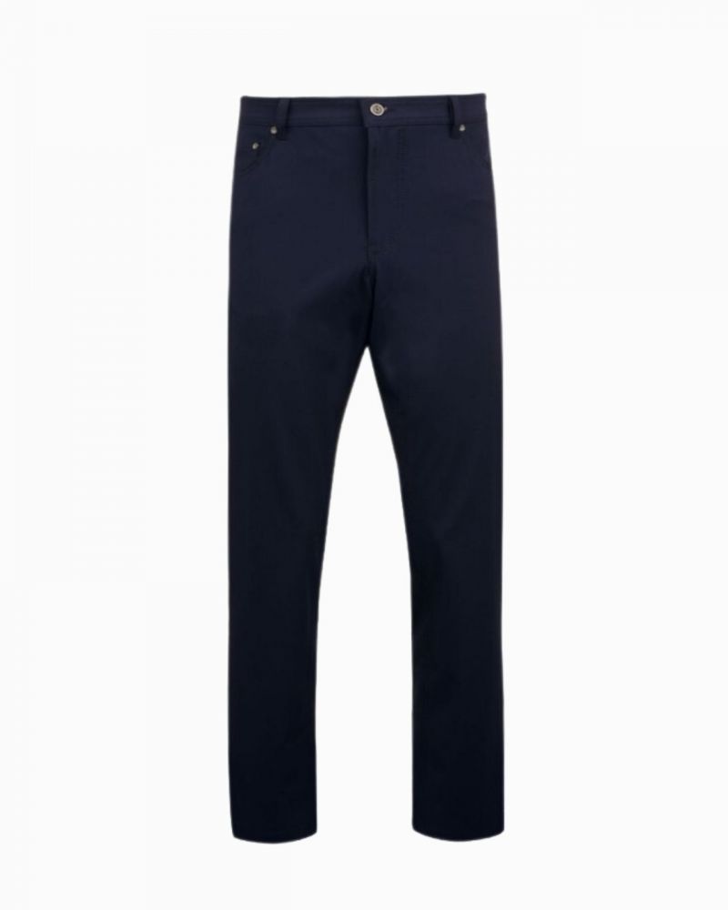 Pantalon micro-fibre grande taille bleu marine