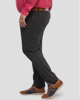Pantalon 5 poches micro-fibre grande taille noir