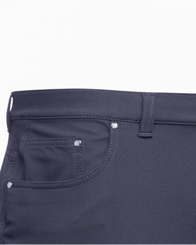 Pantalon 5 poches micro-fibre grande taille bleu marine