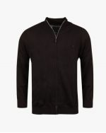 Gilet zippé en coton homme grande taille noir