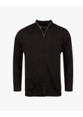 Gilet zippé en coton homme grande taille noir