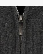 Gilet zippé en coton grande taille gris