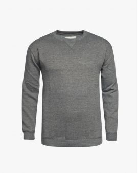 Sweat grande taille en coton gris