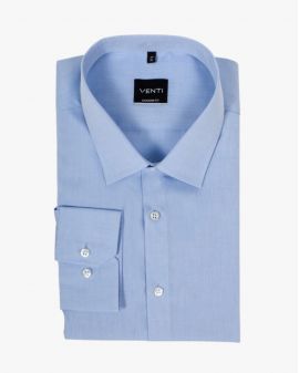 Chemise cintrée manches extra-longues 72 cm en coton bleue