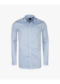 Chemise cintrée manches extra-longues 72 cm en coton bleue