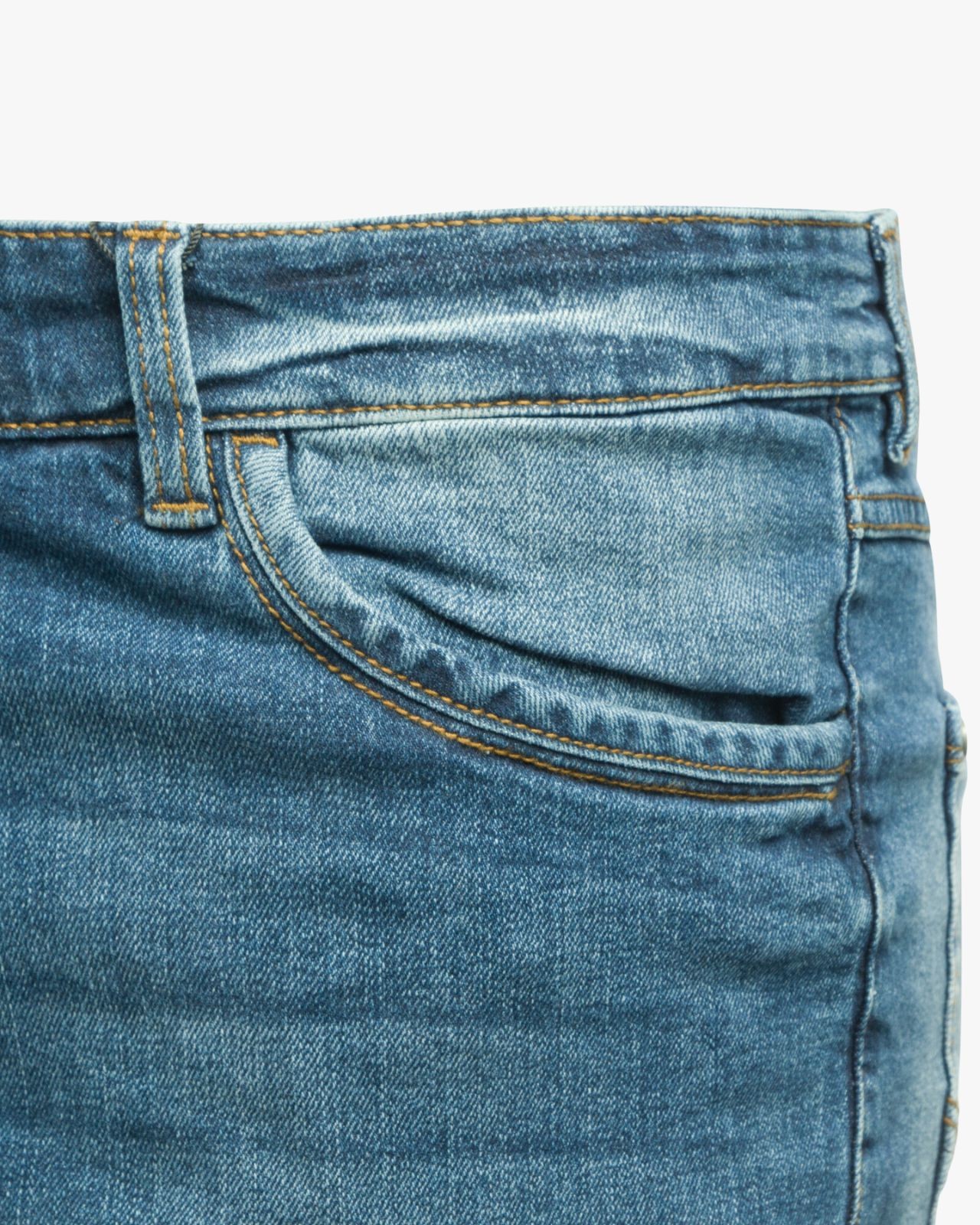 Bermuda en jean grande taille brut délavé