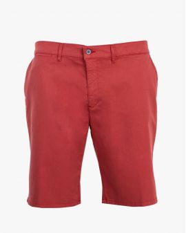 Short chino tencel grande taille rouge