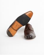 Chaussures derby grande taille marron spéciales pieds larges