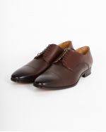 Chaussures derby grande taille marron spéciales pieds larges