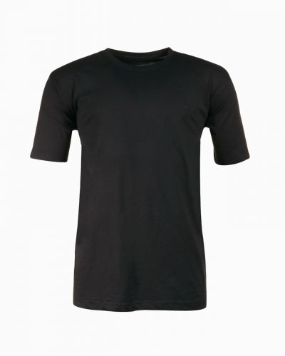 Lot 2 tee shirts grande taille Col rond Noir en coton uni