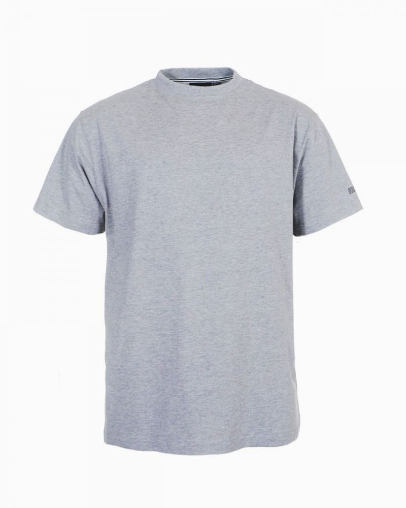 Tee shirt col rond grande taille gris en coton