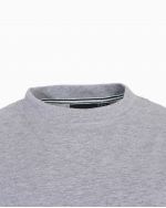 Tee shirt col rond grande taille gris en coton