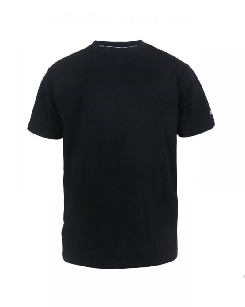 Tee shirt col rond grande taille noir en coton