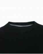 Tee shirt col rond grande taille noir en coton