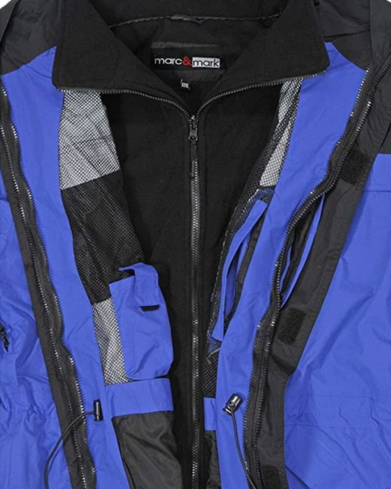 Veste de ski grande taille 3 en 1 Davos bleu