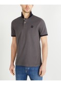 Polo piqué grande taille gris