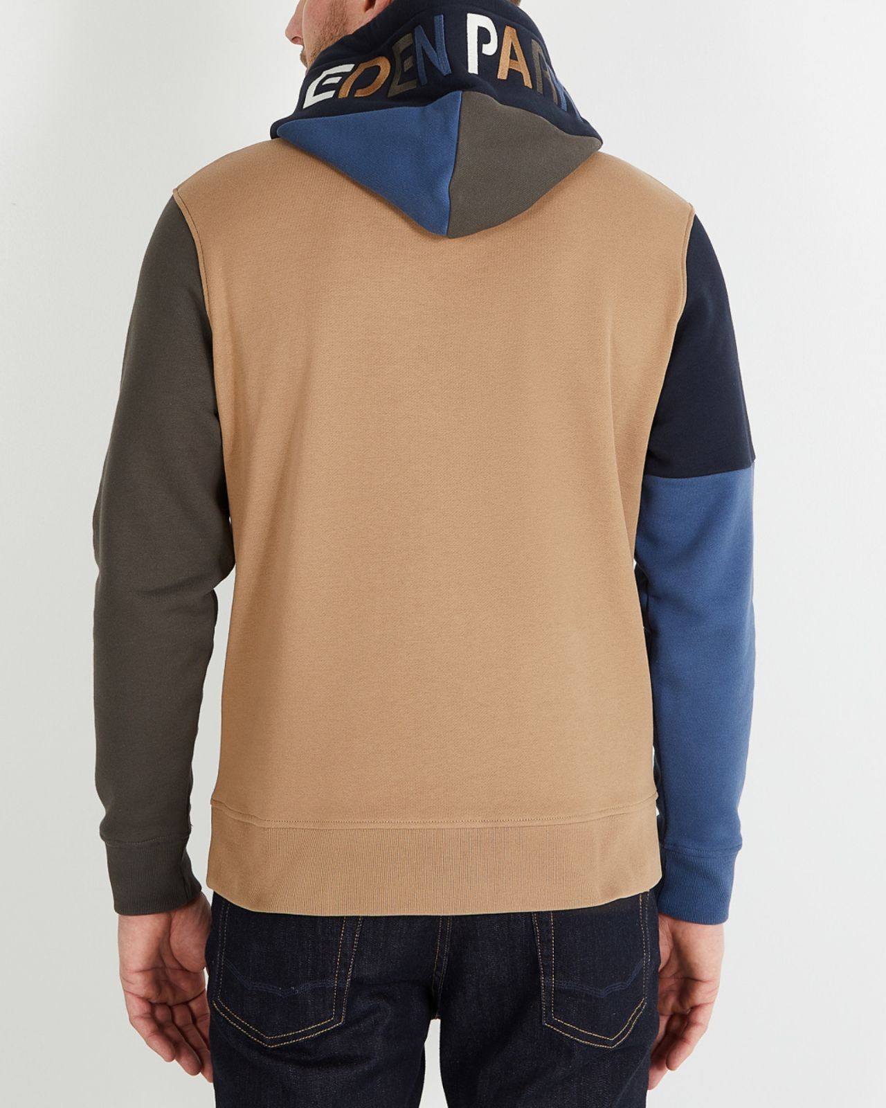 Sweat à capuche grande taille beige