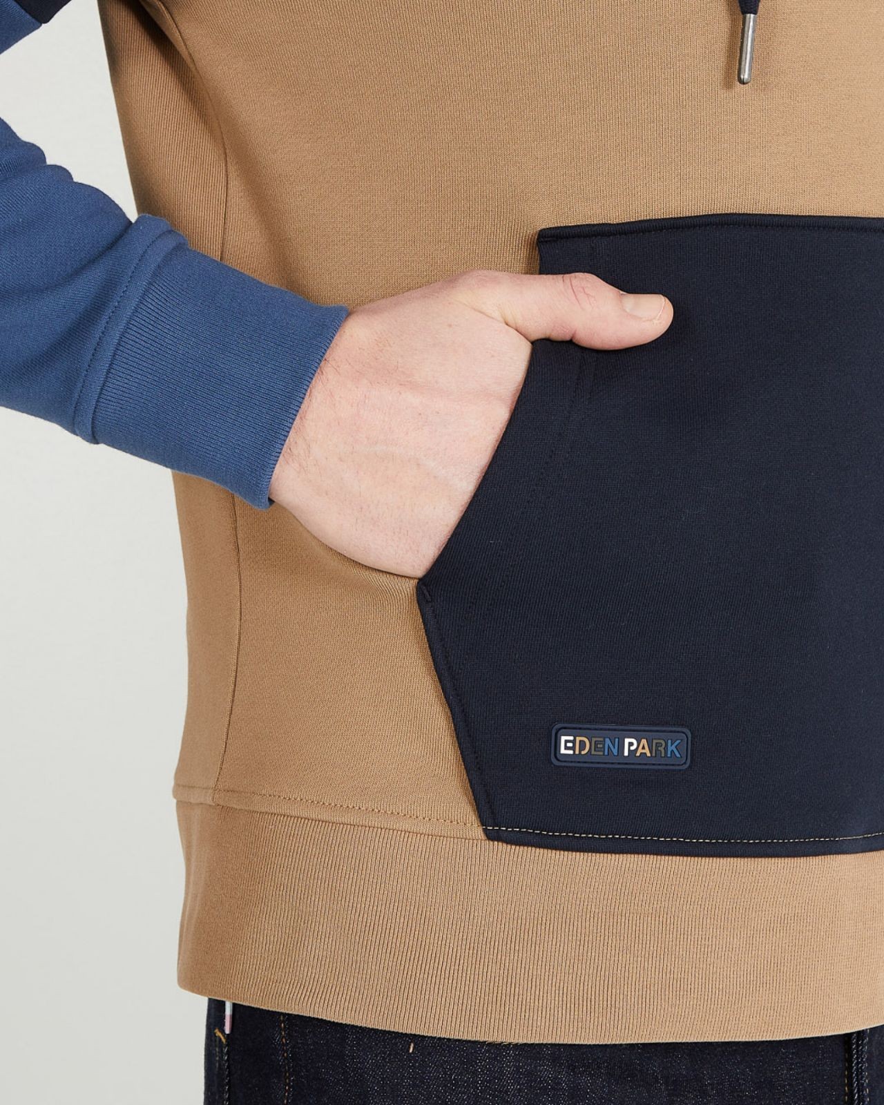 Sweat à capuche grande taille beige