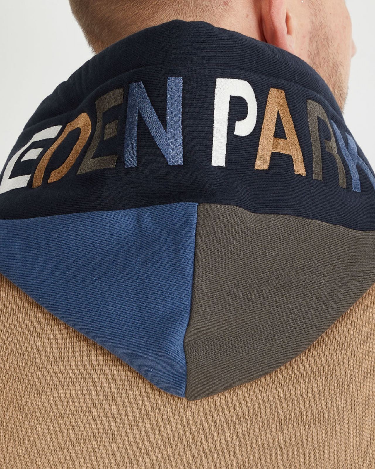 Sweat à capuche grande taille beige