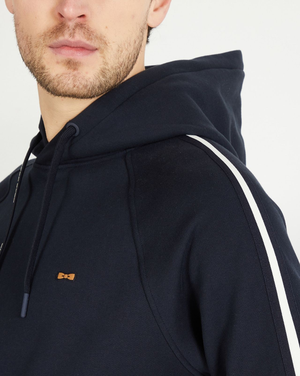 Sweat à capuche grande taille bleu marine