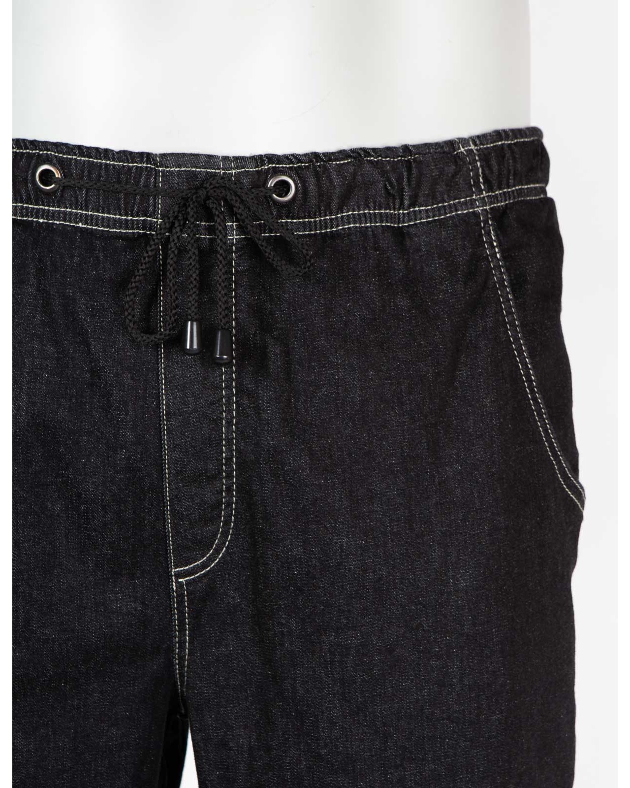 Jean grande taille noir élastiqué