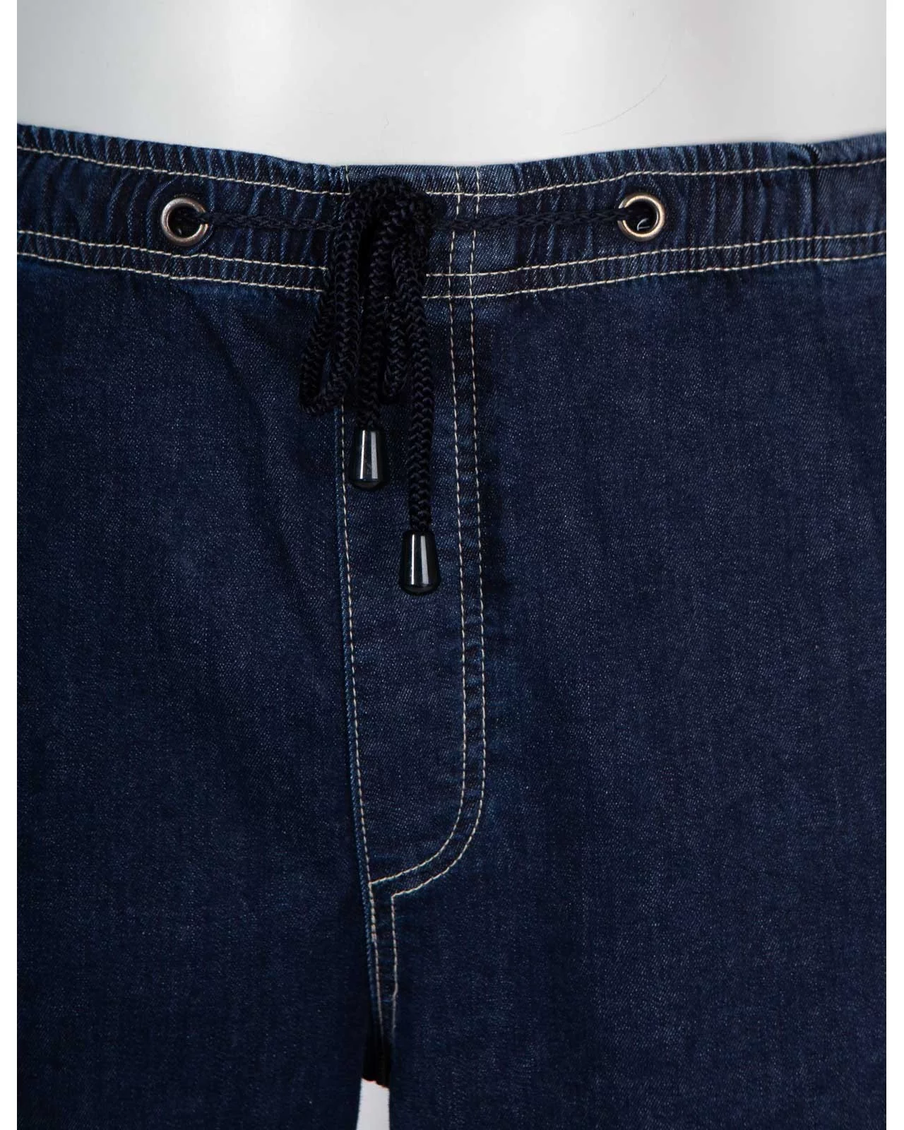 Jean grande taille bleu marine élastiqué