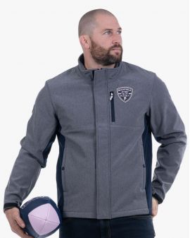 Blouson softshell grande taille gris