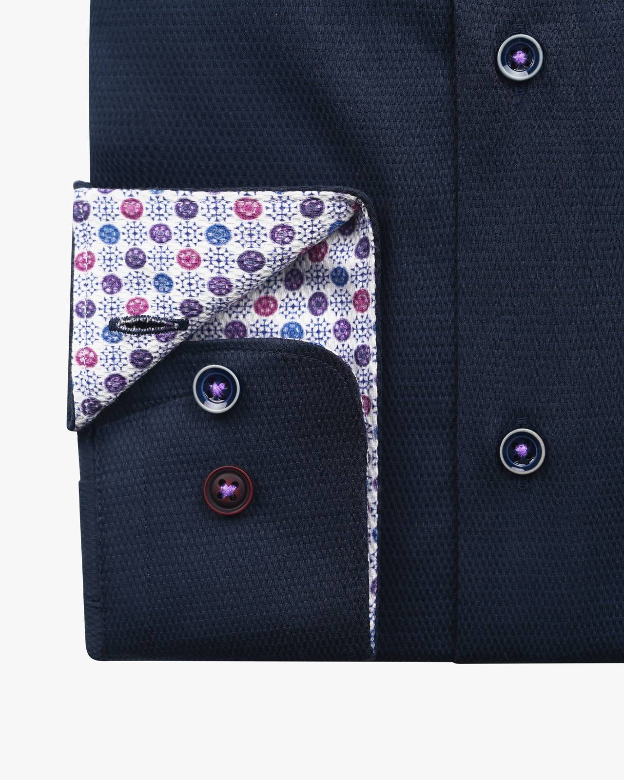 Chemise dobby easy care grande taille bleu marine