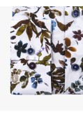 Chemise fleurie easy care grande taille blanc