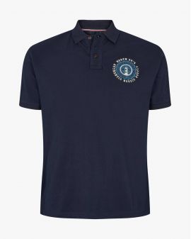 Polo grande taille bleu marine