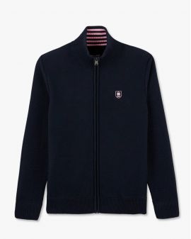 Gilet zippé grande taille bleu marine