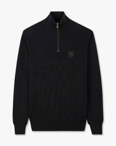 Pull col camionneur grande taille noir