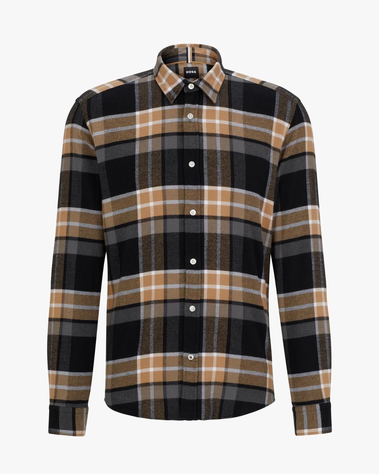 Chermise flanelle à carreaux grande taille beige